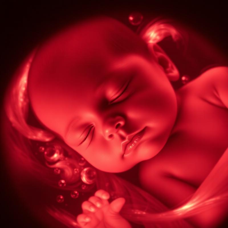 Bebê dormindo na ecografia 3D